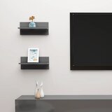 vidaXL Stenska polica 2 kosa visok sijaj siva 40x11,5x18 cm, (20620914) | Shoptok.si