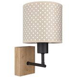 Brilagi Zidna lampa BOBO WOOD 1xE27/25W/230V hrast/crna/bež/tačkice u