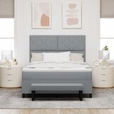  Krevet s opruga kutije Svijetlo siva 160 x 200 cm tkanina | shoptok.hr