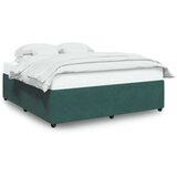 vidaXL posteljni okvir temno zelen 200x200 cm žamet, (21306383) | Shoptok.si