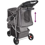 vidaXL Zložljiv pasji voziček siv 80x46x98 cm oxford blago | Shoptok.si