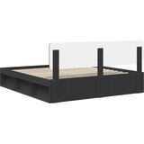  Okvir za krevet Crna 200 x 200 cm Čvrsto borovo drvo | shoptok.hr