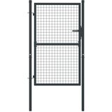 vidaXL Mrežasta vrtna vrata od pocinčanog čelika 100 x 175 cm siva Cijene