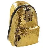 hashtag gold šljokičasta školska torba, ruksak 41x32x21cm