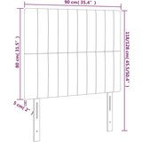  LED uzglavlje tamnosivo 90x5x118/128 cm baršunasto | shoptok.hr