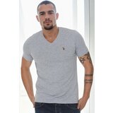 Dewberry T9568 V-NECK MEN'S T-SHIRT-GREY Cene