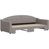  Izvlečna dnevna postelja taupe 90x200 cm blago, (20929938) | Shoptok.si