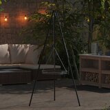  Tripod za logorsku vatru 2 pcs Crna Čelik | shoptok.hr