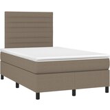 vidaXL Krevet s oprugama i madracem smeđesivi 120 x 190 cm od tkanine Cijene