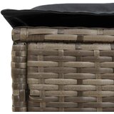  Vrtni otoman Siva i tamno siva 80 x 38 x 45 cm PE ratan | Eponuda.com