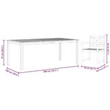  Vrtni set za objed 7 pcs Smeđa Masivno bagremovo drvo | shoptok.hr