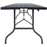  vrtni stol crni 180 x 75 x 72 cm HDPE imitacija ratana | shoptok.hr