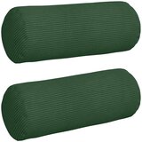 vidaXL valjkasti jastučići 2 pcs tamnozelena Ø 15 x 40 cm | shoptok.hr
