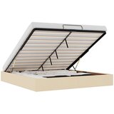 vidaXL Otomanski okvir kreveta bez madraca krem 160x200 cm od tkanine | shoptok.hr