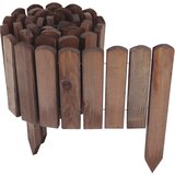 Aquagart 5x Lesena rolo ograja temno rjava 30 x 200 cm – vrtna obroba za gredice in razmejitev trate | Fleksibilna obroba za poti, (5000159613) | Shoptok.si