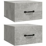 Furnova Stenske nočne omarice 2 kosa betonsko sive 35x35x20 cm, (21926293) | Shoptok.si