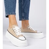 Gemre Beige Women's High-Soled Sneakers Selina | Shoptok.si