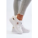 S. BARSKI Women's Leather Wedge Sneakers White D&A LR810 | Shoptok.si