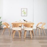 vidaXL Blagovaonske stolice od savijenog drva i umjetne kože 6 kom krem | shoptok.hr