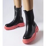 Gemre Black ankle boots on a colorful sole Delebio Cene