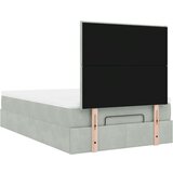 vidaXL Okvir za krevet s madracima svjetlosivi 120x190 cm baršunasti | shoptok.hr