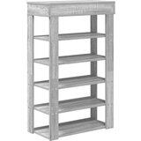vidaXL Regal za čevlje siva sonoma 60x30x98 cm inženirski les | Shoptok.si