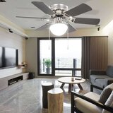 vidaXL Dekorativni stropni ventilator s svetilko 82 cm temno rjav, (21221010) | Shoptok.si