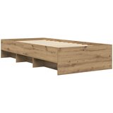  Krevetna konstrukcija s policom Hrast artisan 80 x 200 cm | shoptok.hr