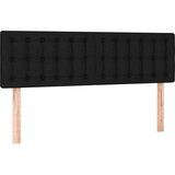  Krevet box spring s madracem LED crni 140x200 cm od tkanine | shoptok.hr