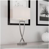  ByRydens 2820430-5000 - Stona lampa OMEGA 1xE27/5W/230V bela/sjajni hrom | Eponuda.com
