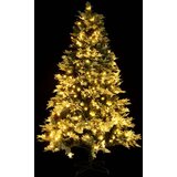  Božićno drvce s LED svjetlima i češerima zeleno 225 cm PVC i PE | shoptok.hr