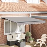  Skrovita tenda Svijetlo siva 350 x 250 cm Poliester i čelik | shoptok.hr