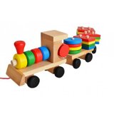 Lean_Toys Leseni vlakec na vrvici s kockami iso | Shoptok.si