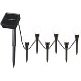  LED Solarno svetlo KULKI 6xLED/1,2V 600 mAh 4,3 m IP44 crna/bela | Eponuda.com