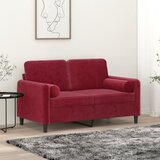 vidaXL Okrasna blazina 2 kosa vinsko rdeča Ø15x50 cm žamet Cene
