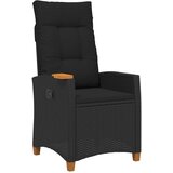  Fotelja za ležanje s pločom za čaj Crna 62 x 64 x 112 cm | shoptok.hr
