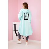 Kesi Oversize mint hooded cape | Shoptok.si