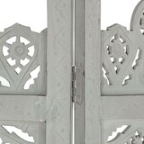 Sobna pregrada s 3 panela siva 120 x 165 cm masivno drvo manga | shoptok.hr