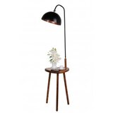 Opviq lights crna podna svjetiljka s pomoćnim stolićem | shoptok.hr