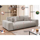Ropez Svijetlo siva sklopiva/s prostorom za odlaganje sofa od samta 260 cm Justin – | shoptok.hr