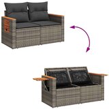 vidaXL 8-dijelni set vrtnih sofa od poliratana s jastucima sivi | shoptok.hr