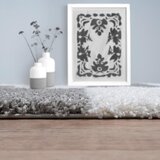 Lesnina XXXL PREPROGA Z VISOKIM FLOROM Milano 160/230 cm tkano bela, svetlo siva | Shoptok.si
