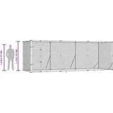 Vanjski kavez za pse srebrni 6 x 2 x 2 m od pocinčanog čelika | shoptok.hr