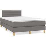  Krevet box spring s madracem LED tamnosivi 120 x 190 cm tkanina | shoptok.hr