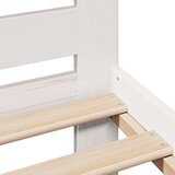 vidaXL Posteljni okvir brez vzmetnice bel 150x200 cm trdna borovina | Shoptok.si