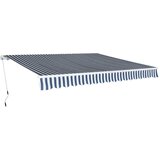  Sklopiva tenda na ručno upravljanje 400 cm plavo-bijela | shoptok.hr
