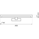  LED osvetljenje za kupatilsko ogledalo MIRORE LED/8W/230V 40 cm IP44 crna | Eponuda.com