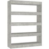 Furnova Knjižna omara/pregrada betonsko siva 100x30x135 cm, (21950896) | Shoptok.si