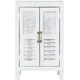  Komoda bijela 55 x 30 x 90 cm od masivnog drva bagrema | shoptok.hr