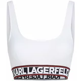 Karl Lagerfeld Bikini gornji dio 'Elongated' crvena / crna / bijela